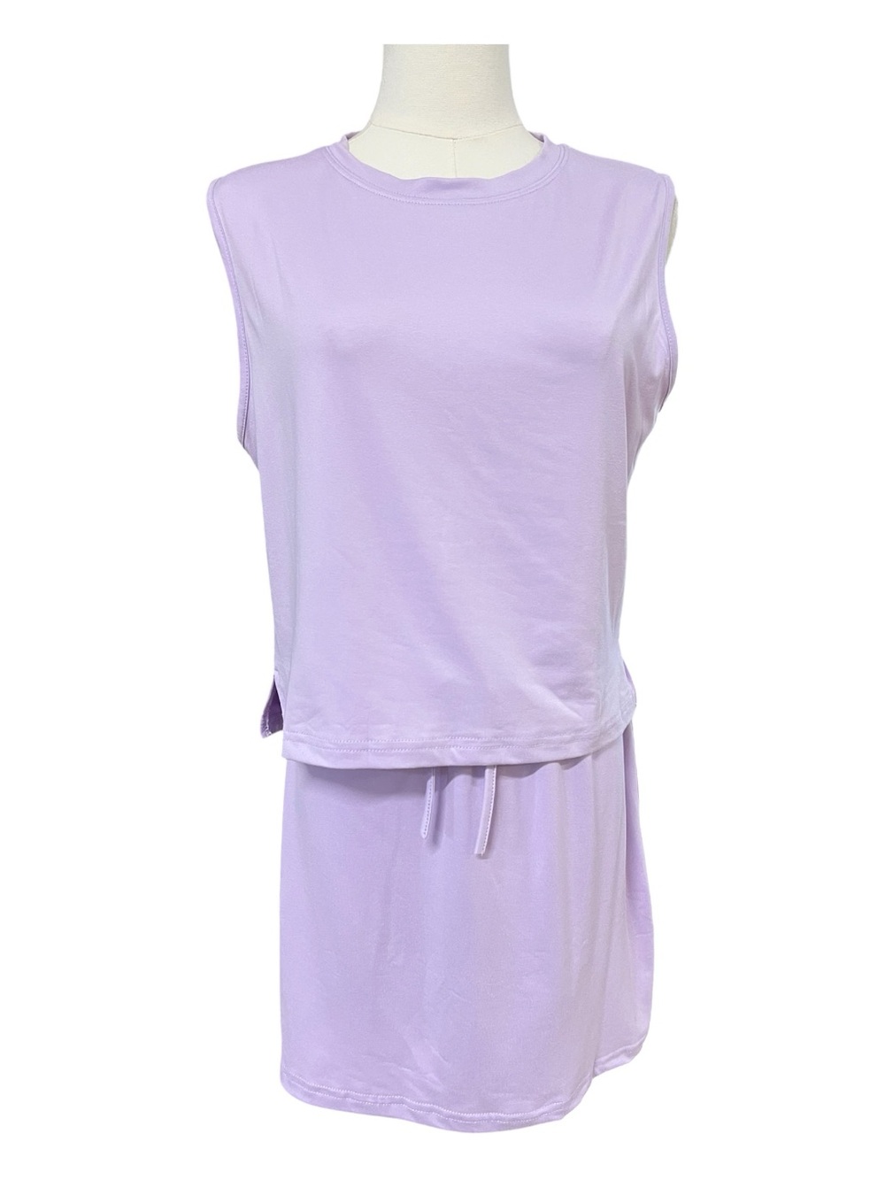 NWOT Lavender 2-Piece Sleeveless Top & Skirt Set | Size L - Picture 3 of 9
